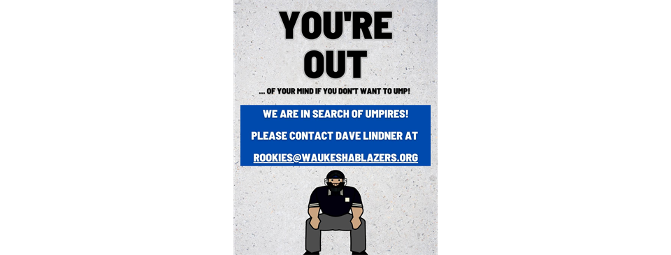 Umpires Needed for Blazers Rookies